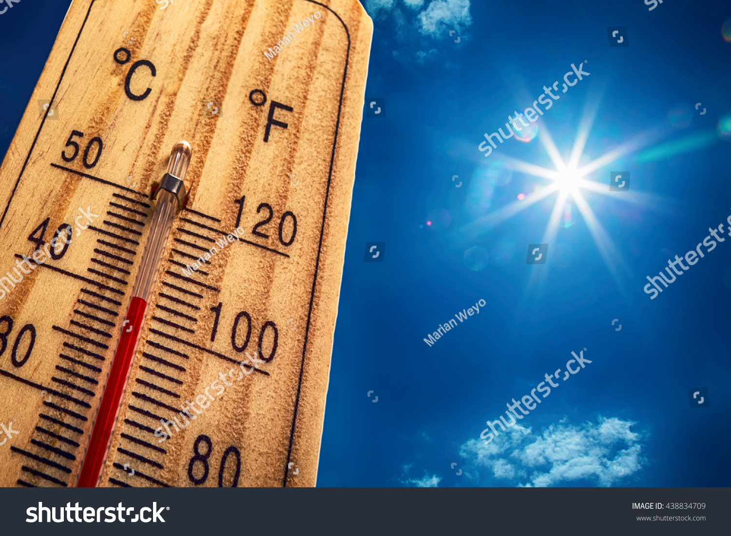 真夏の気温計